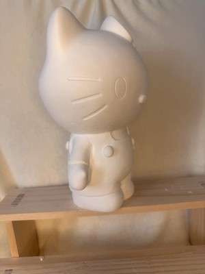 ColorBuddie Hello Kitty Büyük Biblo – 22 cm Boyanabilir Güçlendirilmiş Beton Figür | Dekoratif Obje