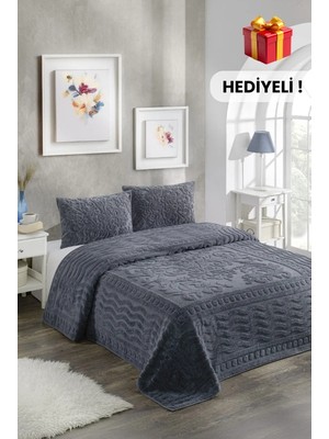 Layvera Welsoft Çeyizlik Yatak Örtüsü Seti 220X240 | Çift Kişilik+2 Adet Yastık Kılıfı+Yumuşak Doku+Peluş Yumuşak