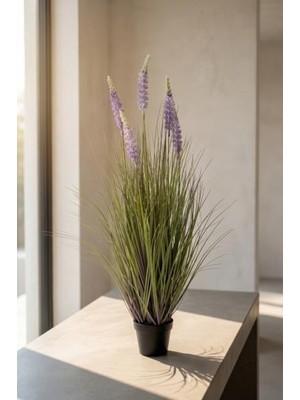 Acar Lila Lavanta Saksılı Yapay Çiçek 90CM