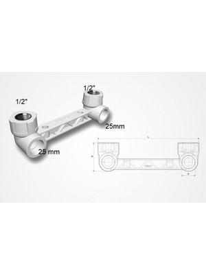 Fırat 25X1/2" Batarya - Armatür Bağlantı Şablonu