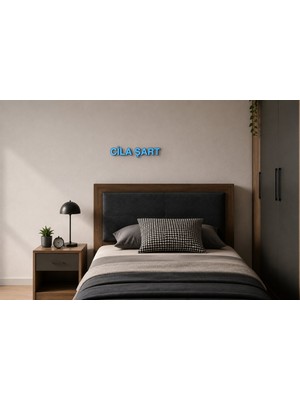 Boyutron Cila Şart Modern 3D Baskı Dekoratif Duvar Yazısı Tablo - Sky Bkue - 5 cm Yükseklik