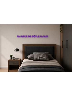 Boyutron Bu Gece De Böyle Olsun Modern 3D Baskı Dekoratif Duvar Yazısı Tablo - Purple - 5 cm Yükseklik