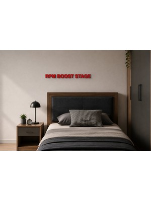 Boyutron Rpm Boost Stage Modern 3D Baskı Dekoratif Duvar Yazısı Tablo - Red - 5 cm Yükseklik