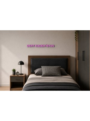 Boyutron Dert Kadeh Isyan Modern 3D Baskı Dekoratif Duvar Yazısı Tablo - Pink - 5 cm Yükseklik