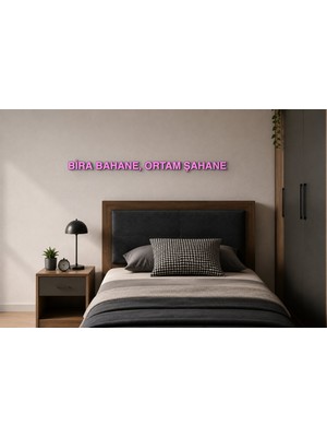 Boyutron Bira Bahane, Ortam Şahane Modern 3D Baskı Dekoratif Duvar Yazısı Tablo - Pink - 5 cm Yükseklik