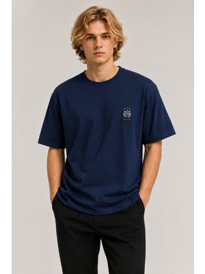 We&Me Oversize Boxy Fit Erkek T-Shirt – Kalın Pamuklu, Green Future Baskılı, Sokak Stili Premium Tişört