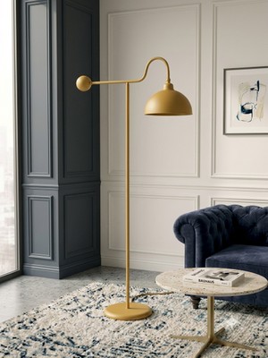 Avizade Arvena Eskitme Metal Lambader – Modern Minimalist Dekoratif Ayaklı Lambader – Metal Gövdeli Dekoratif Salon Lambası