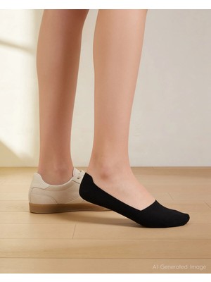 Bolero Kadın Premium Lazer Kesim Babet Çorap Siyah