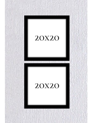 Empressco Şık 20X20 Pvc Camlı Dekoratif Fotoğraf Çerçevesi Çift Seti