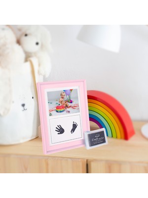 Empressco El ve Ayak Izi Fotoğraf Çerçevesi, Pembe, 15X20CM, Hediye ve Dekorasyon