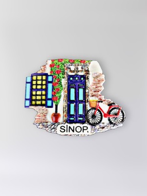 Mundy Sinop Polyester Kabartmalı Magnet 7 x 5,5 cm Dekoratif Hediyelik Buzdolabı Süsü (KOD:1504)