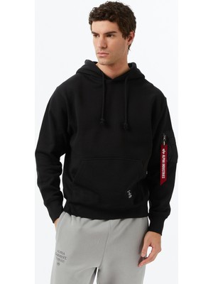 Alpha Industries Utility Pocket Erkek Siyah Hoodie