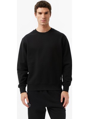Alpha Industries Patched Crewneck Erkek Siyah Sweatshirt