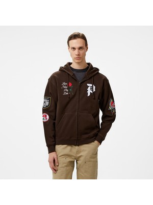 Primitive Temptation Zip Hood Erkek Kahverengi Sweatshirt