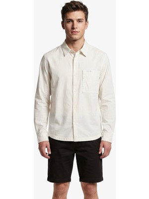 Calvin Klein Cotton Nylon Erkek Beyaz Gömlek