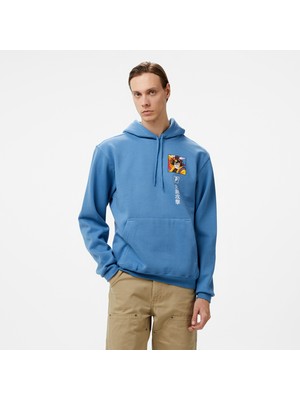 Primitive In Peace Hood Erkek Mavi Sweatshirt