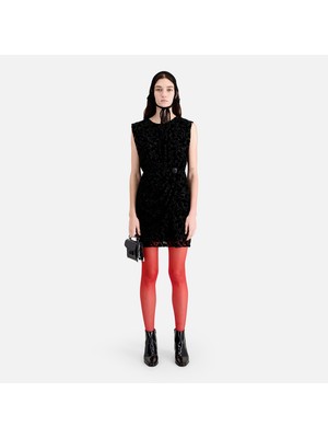The Kooples Kadın Bisiklet Yaka Kolsuz Siyah Elbise