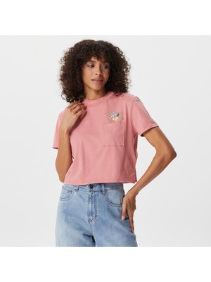 Volcom Pocket Dial Dsp Kadın Pembe T-Shirt