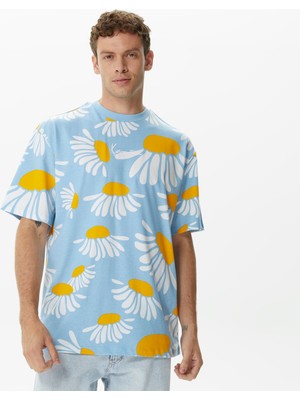 Karl Kani Small Signature Daisy Erkek Mavi T-Shirt