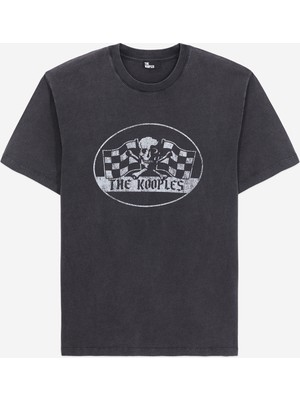 The Kooples Erkek Bisiklet Yaka Kısa Kollu Siyah T-Shırt