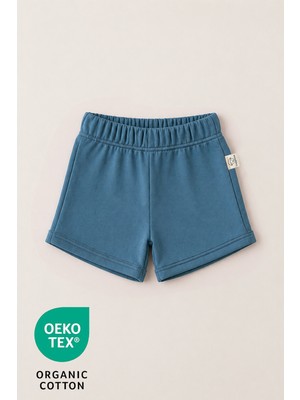 Luppinos Indigo %100 Pamuk Lastikli Bebek Şort