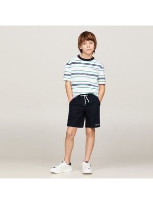 Tommy Hilfiger Pull On Monotype Erkek Çocuk Lacivert Şort
