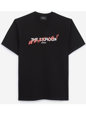 The Kooples Logo Baskılı Erkek Siyah T-Shırt