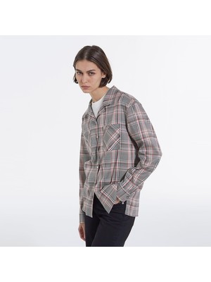 The Kooples Kadın Ekoseli Gri Gömlek