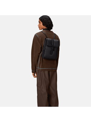 Rains Puffed Backpack Micro W3 Unisex Siyah Sırt Çantası