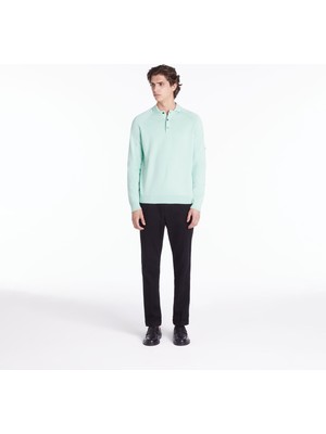 The Kooples Erkek Polo Yaka Açık Yeşil Kazak