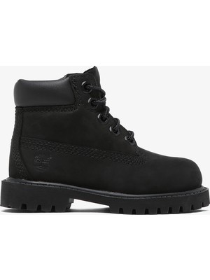 Timberland Premium 6 Inch Lace Up Çocuk Siyah Bot