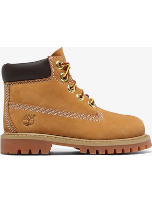 Timberland Premium 6 Inch Lace Up Çocuk Krem Rengi Bot
