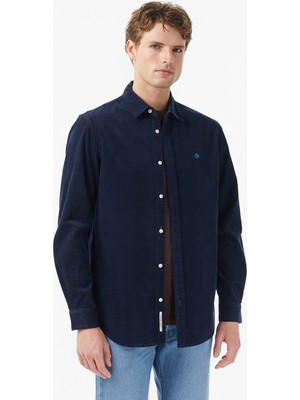 Scotch & Soda Scotch&soda Regular-Fit Corduroy Erkek Lacivert Gömlek