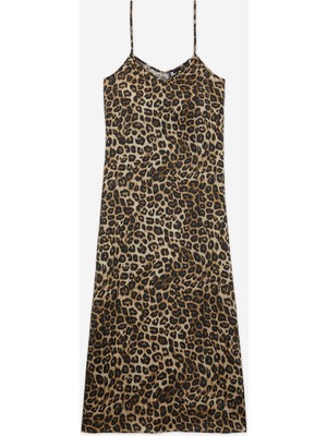 The Kooples Kadın Leopar Desenli Uzun Elbise