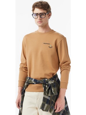Scotch & Soda Scotch&soda Front Back Artwork Erkek Bej Sweatshirt