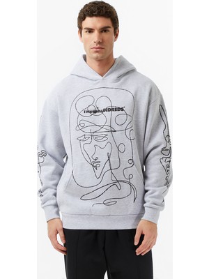 The Hundreds Live In Chaos Erkek Gri Sweatshirt