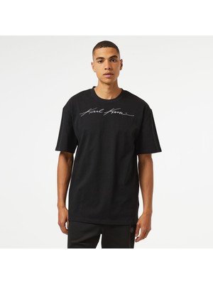 Karl Kani Autograph Heavy Jersey Boxy Erkek Siyah T-Shirt