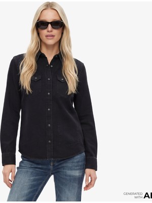 The Kooples Kadın Siyah Gömlek