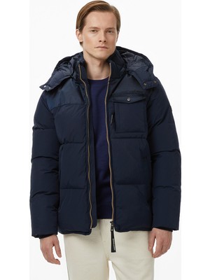 Scotch & Soda Scotch&soda Hooded Puffer Erkek Lacivert Mont