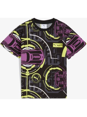 Puma Hot Wheels Graphic Çocuk Yeşil T-Shirt