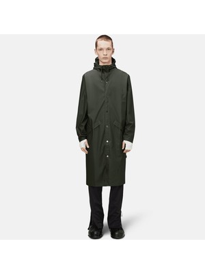 Rains Longer Jacket W3 Kadın Yeşil Yağmurluk
