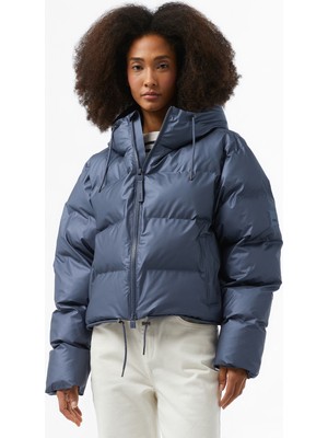 Rains Alta Short Puffer Kadın Lacivert Mont