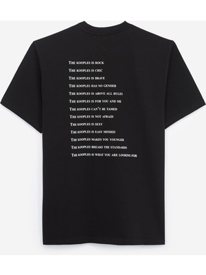 The Kooples Logo Baskılı Erkek Siyah T-Shırt
