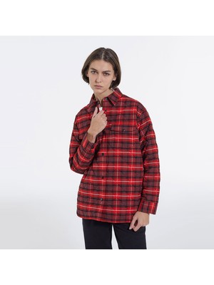 The Kooples Ekoseli Kadın Kırmızı Ceket