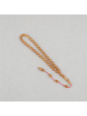 Lapisdo Ateş Kehribar Kapsül Kesim Sistemli Bilek Boy 5X8MM Tesbih Sarı