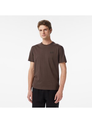 EA7 Emporio Armani Core Identity Erkek Kahverengi T-Shirt