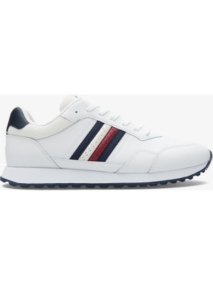 Tommy Hilfiger New Runner Eva Leather Erkek Beyaz Sneaker