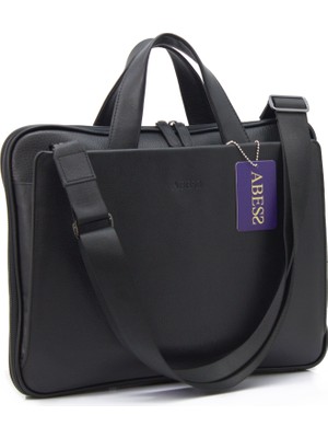 ABESS Premium Hakiki Deri Evrak Çantası - Lüks Gerçek Deri Laptop Çantası - Unisex İnce Tasarım 15.6 İnç Uyumlu (A5276S) | İş & Ofis