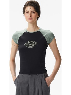 Dickies Forth Shaw Raglan Kadın Yeşil T-Shirt