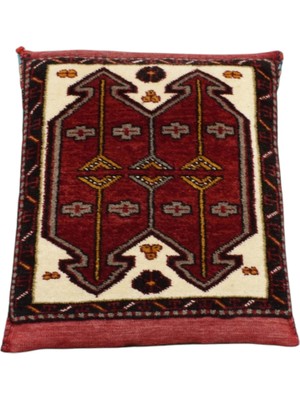 Kilim Antik El Dokuma Malatya Yün Halı Köşe Minderi 1614 - Yeni - Çok Renkli